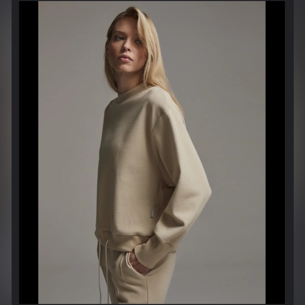 VARLEY Edith Ribbed Pique Sweater